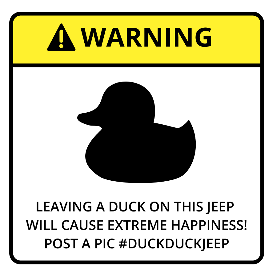 Team Duck #DuckDuckJeep Sticker – CheckSix Creative Studio